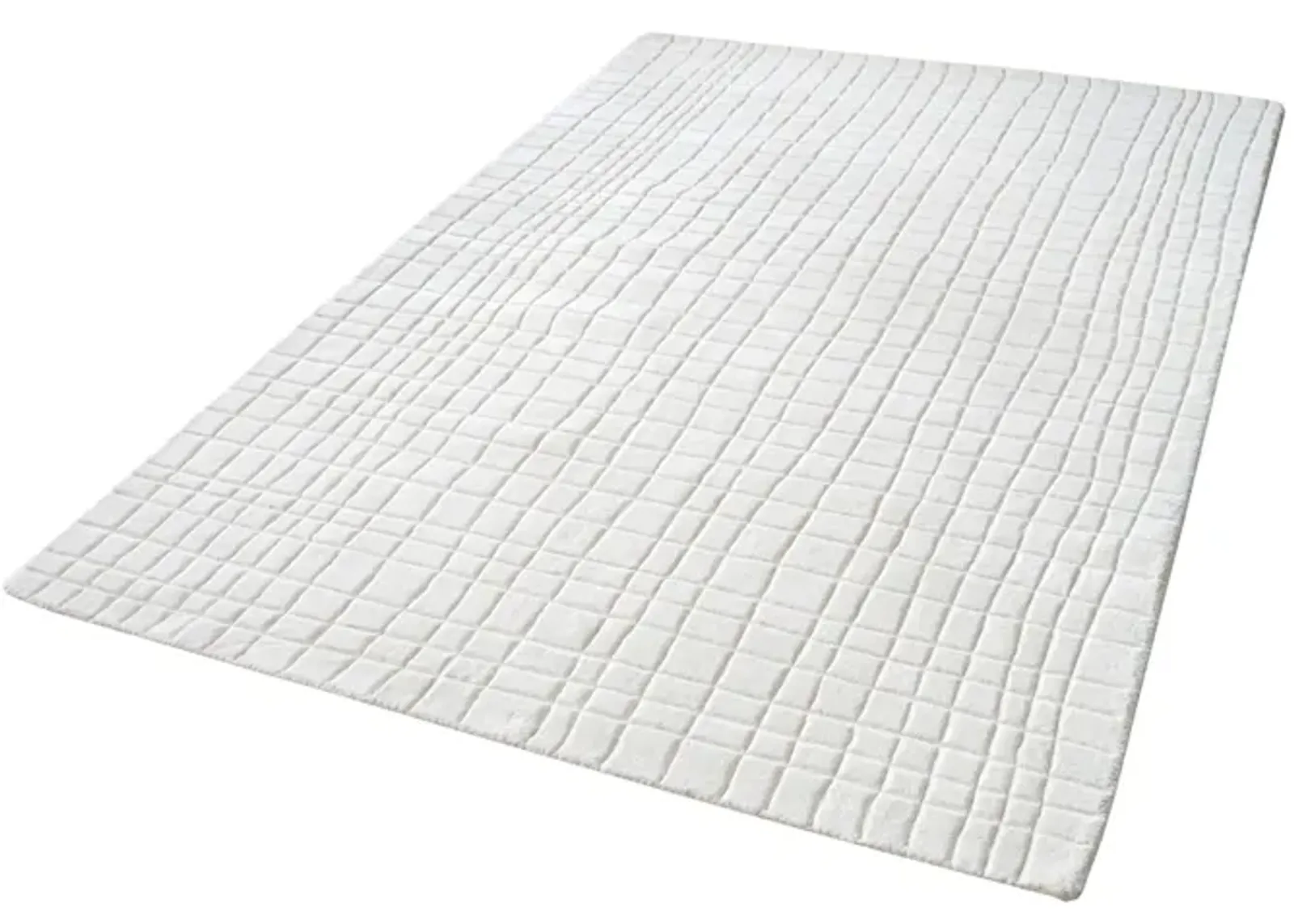 Blockhill Handwoven Wool Rug in Cream