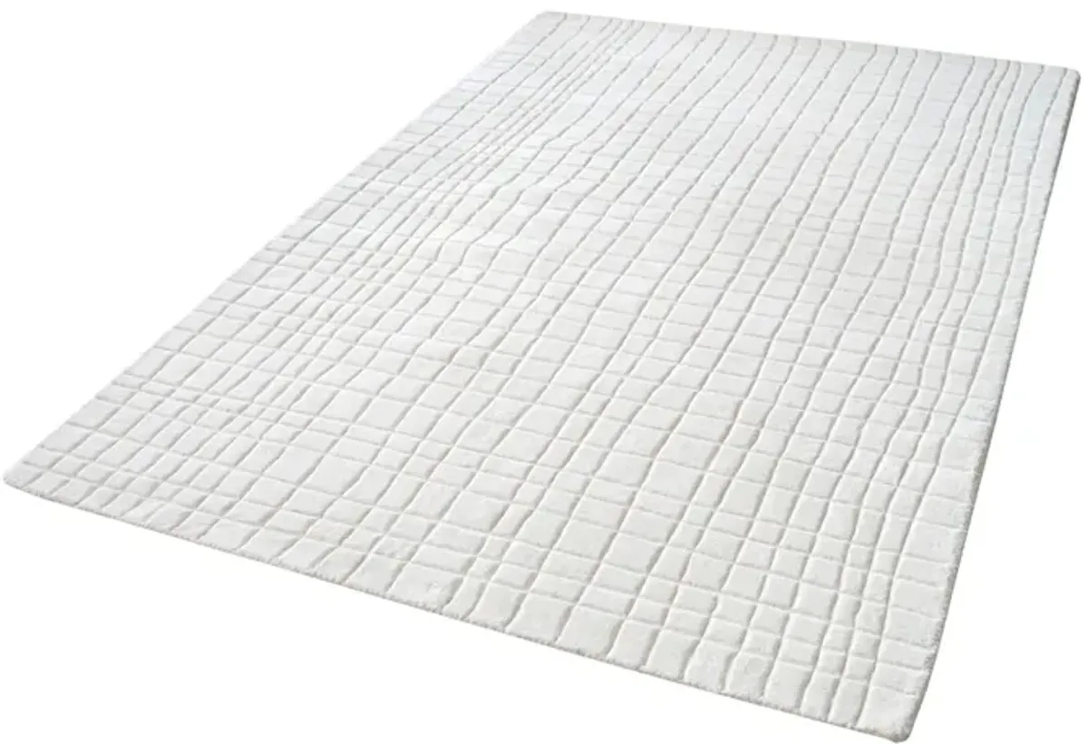 Blockhill Handwoven Wool Rug in Cream