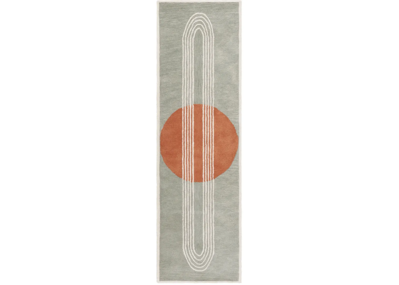 RODEO DRIVE 376 GREY  2'-3' x 8' Runner Rug