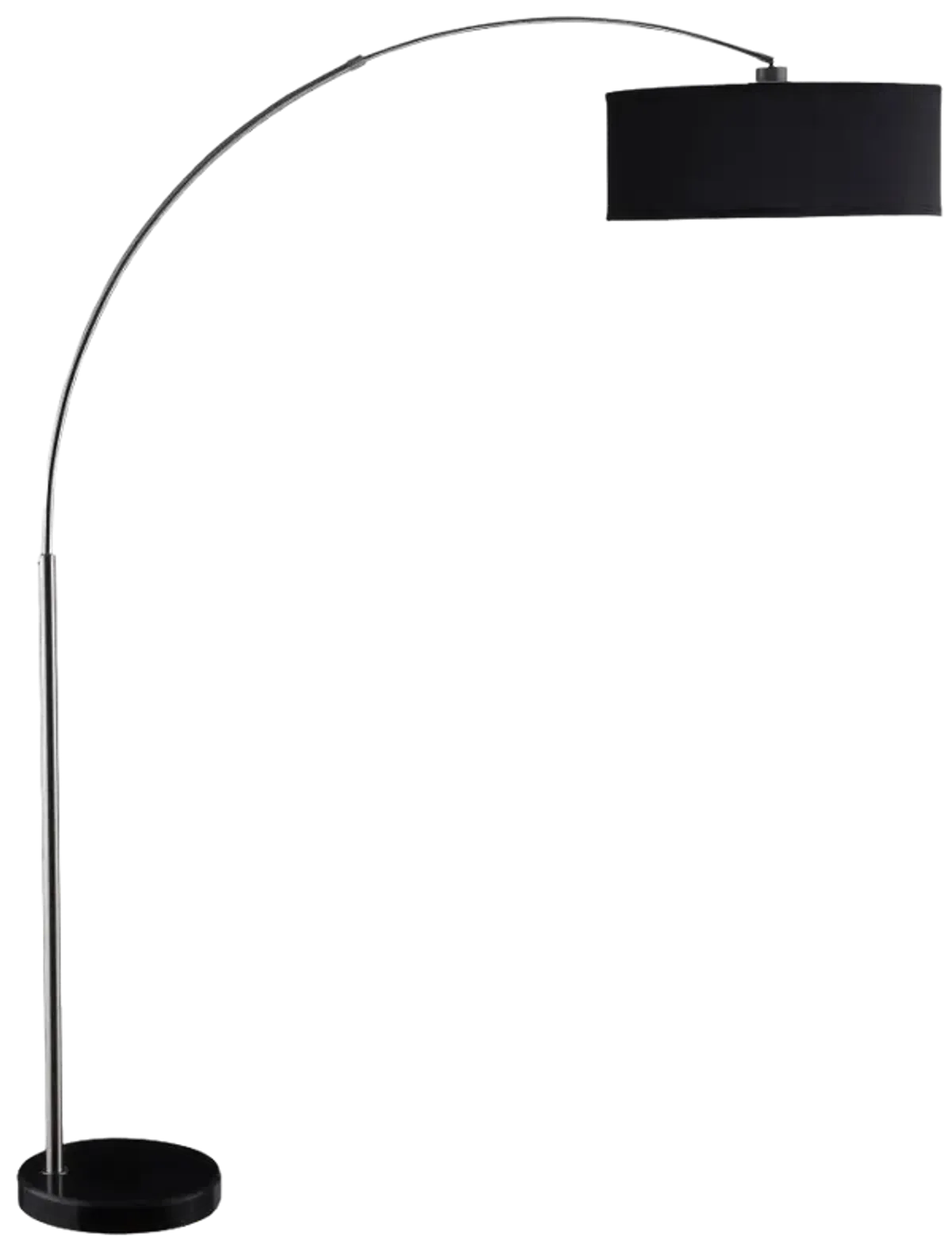 Albert Drum Shade Floor Lamp Black And Chrome