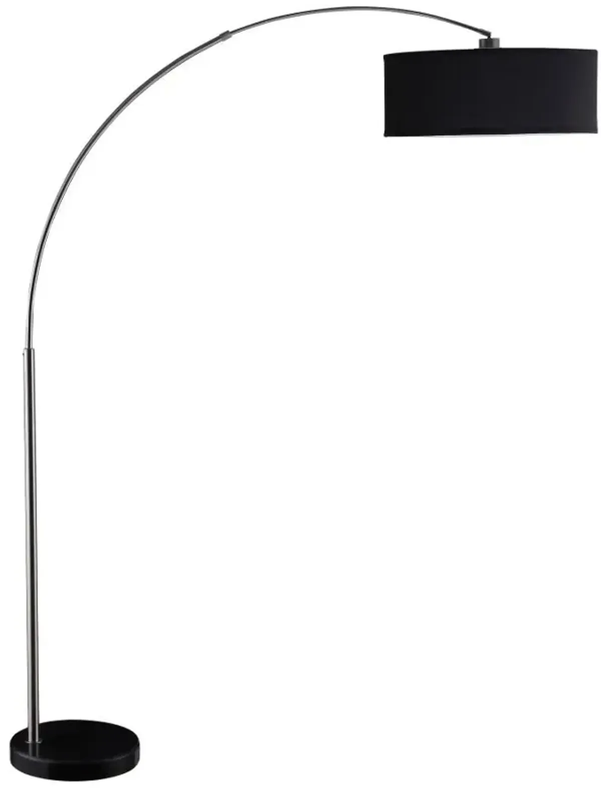 Albert Drum Shade Floor Lamp Black And Chrome