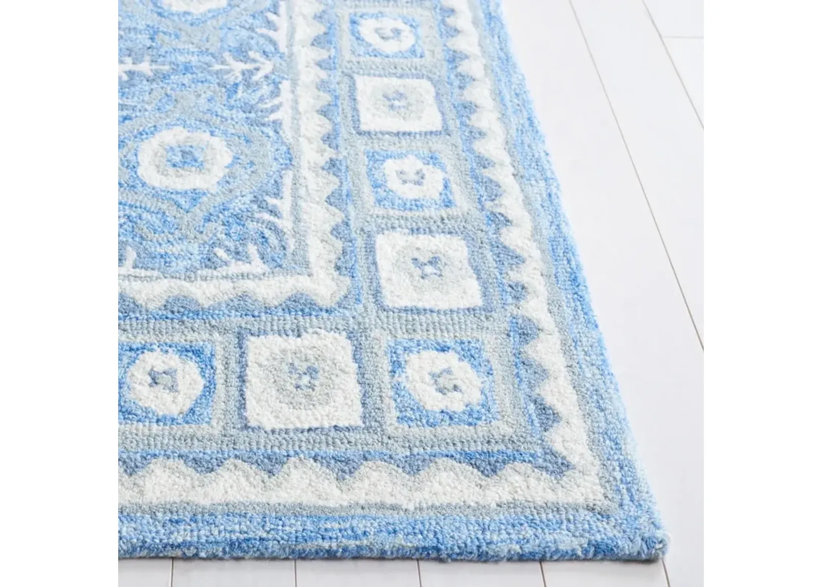 EBONY 651 BLUE  6' x 6' Square Square Rug