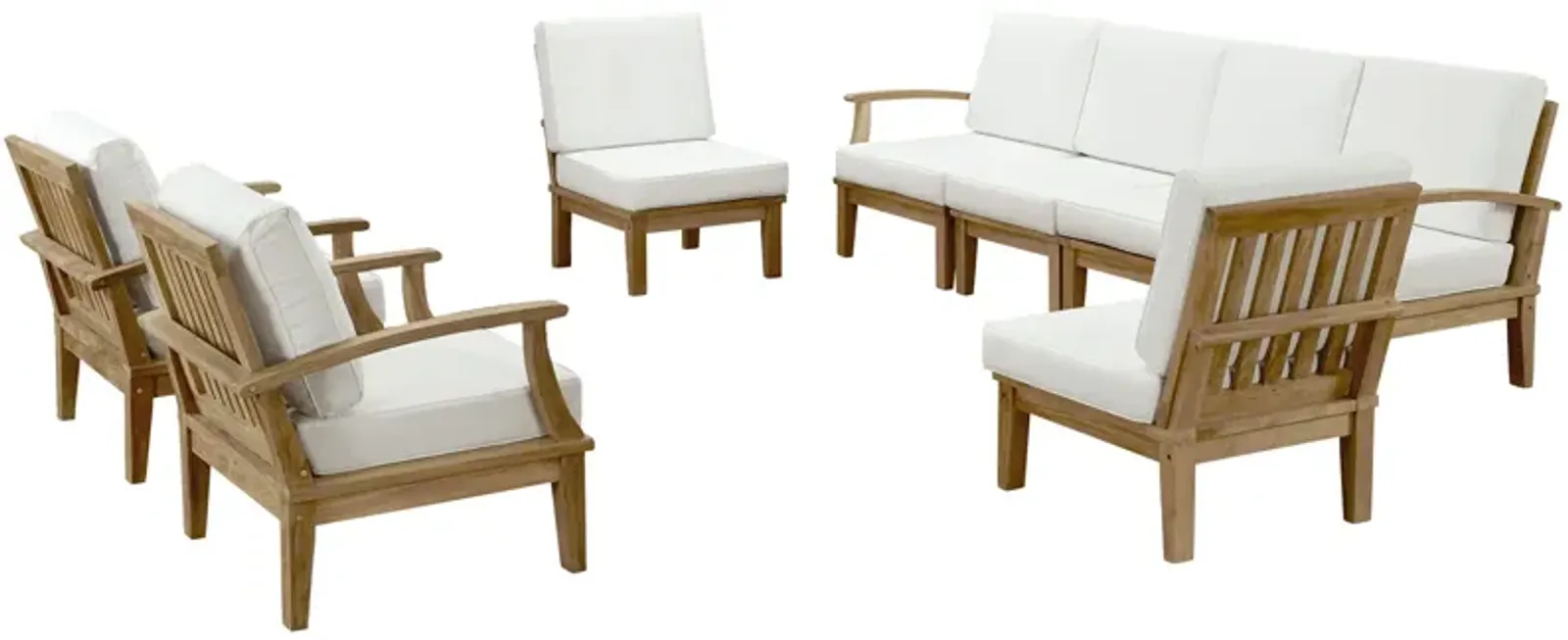 Marina 8 Piece Outdoor Patio Teak Set