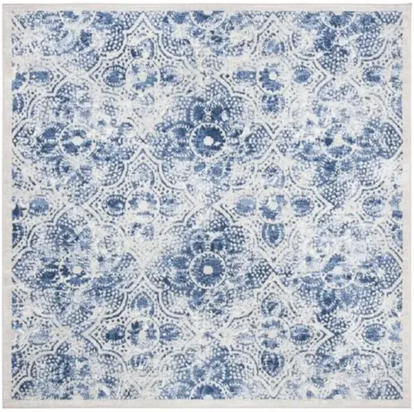 Brentwood 862 Cream / Blue 6'-7" X 6'-7" Square Square Powerloomed Rug