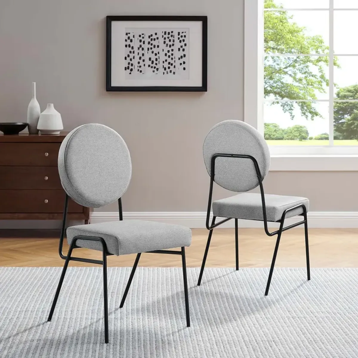 Craft Upholstered Fabric Dining Side Chairs - Set of 2