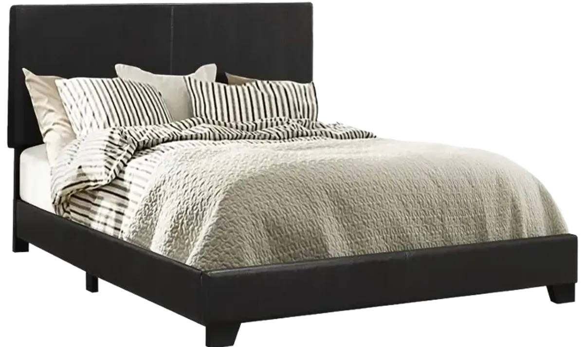 Bourgoin Upholstered Full Bed Black