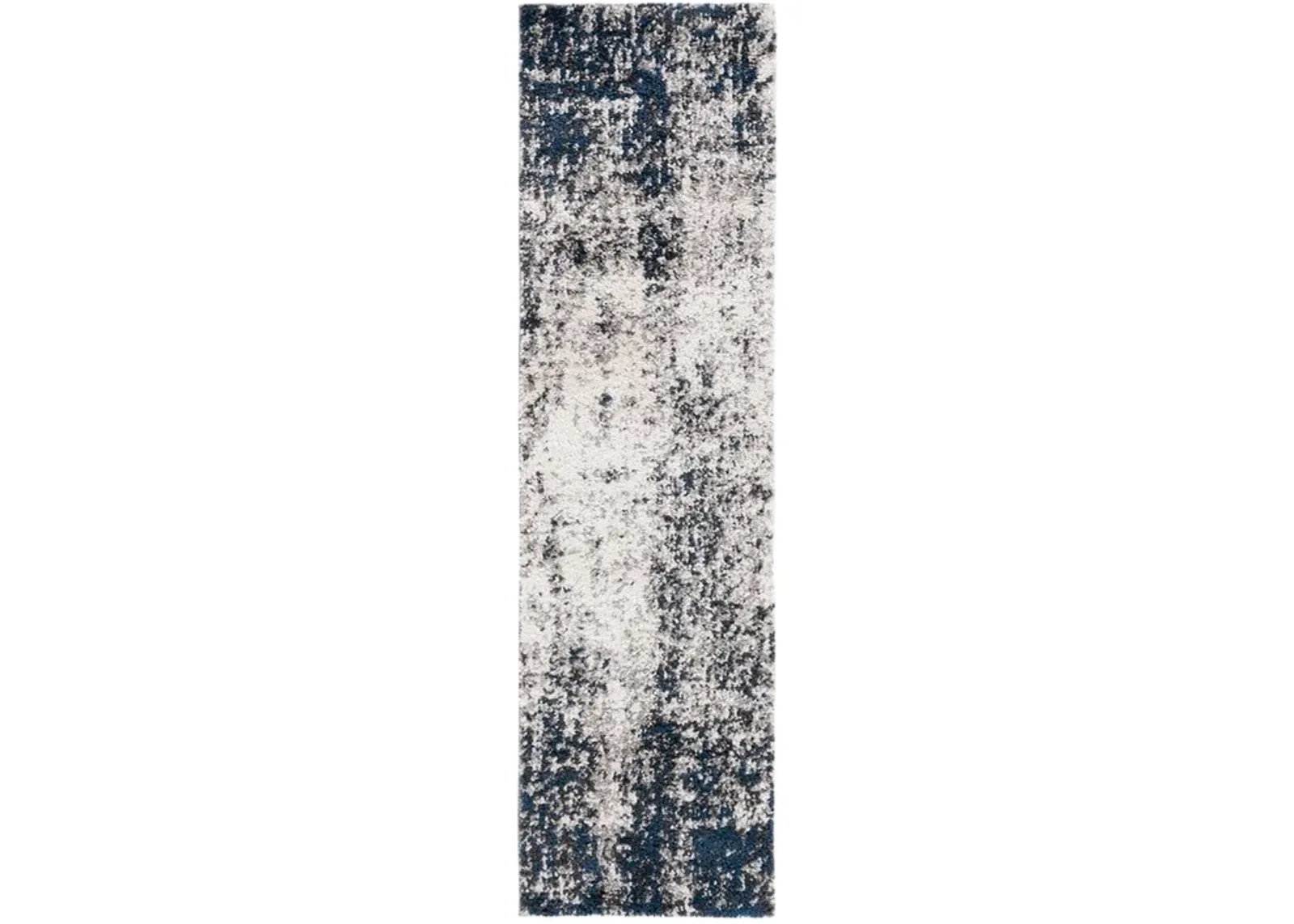 JERICHO SHAG 112 Blue 2'-2' X 8' Runner Rug