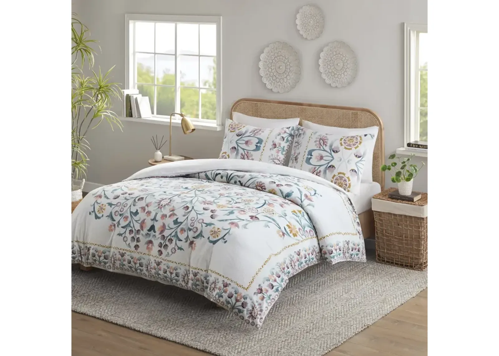 Gemma 3 Piece Floral Duvet Cover Set