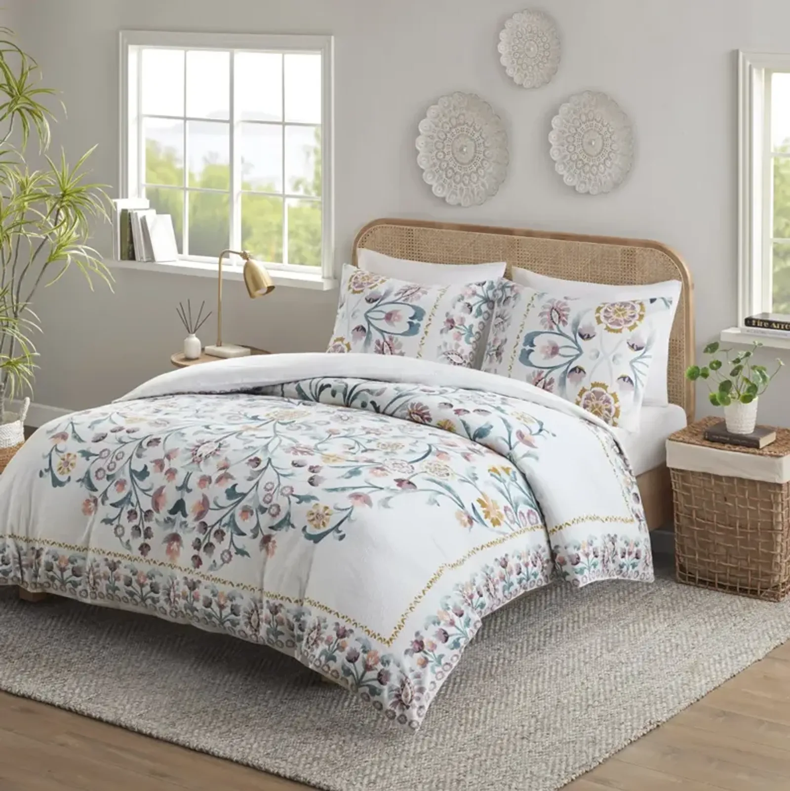 Gemma 3 Piece Floral Duvet Cover Set