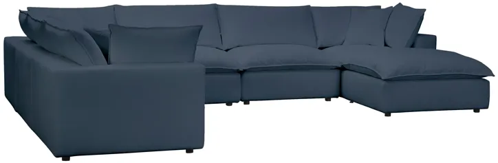 Cali Navy Modular Large Chaise Sectional