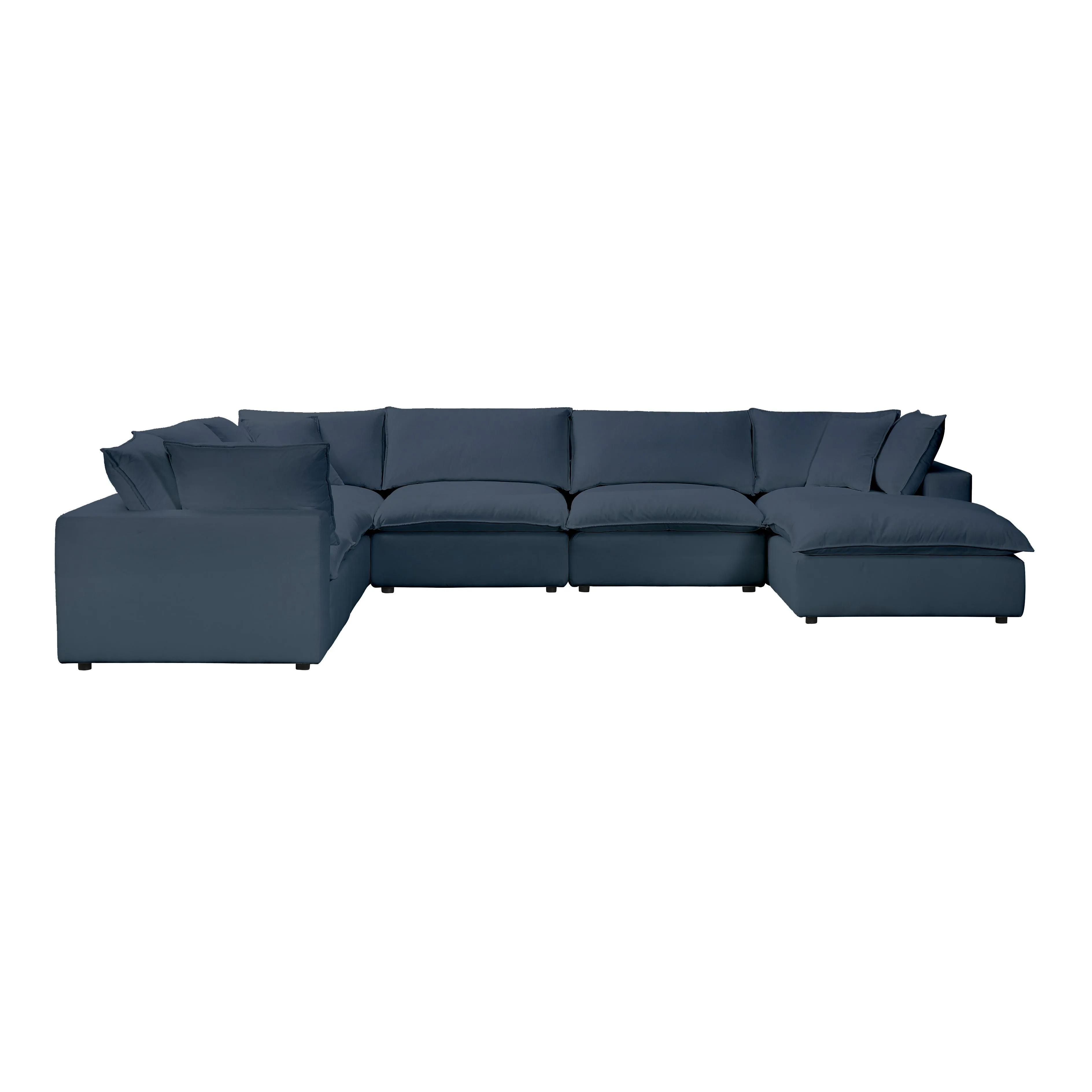 Cali Navy Modular Large Chaise Sectional