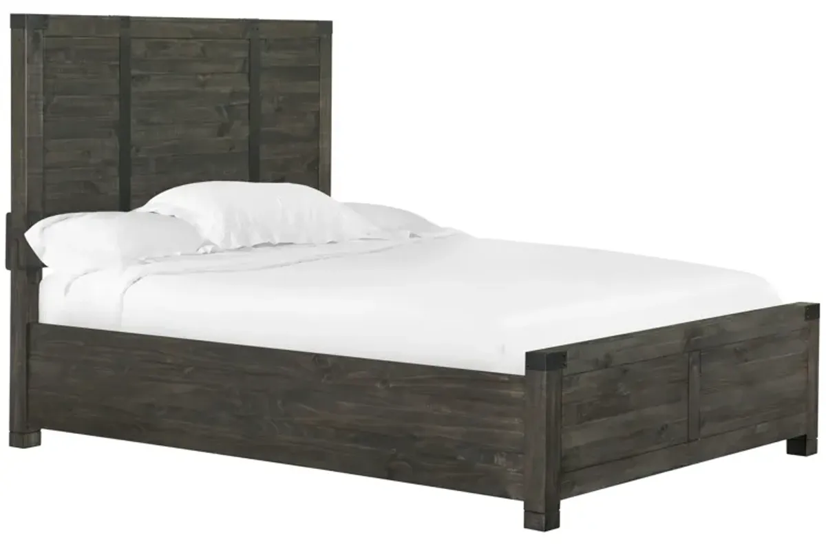 Abington Panel Bed in Weathered Charcoal