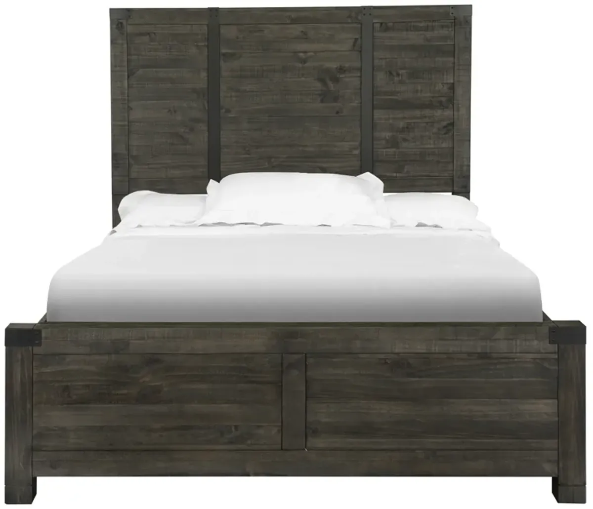 Abington Panel Bed in Weathered Charcoal