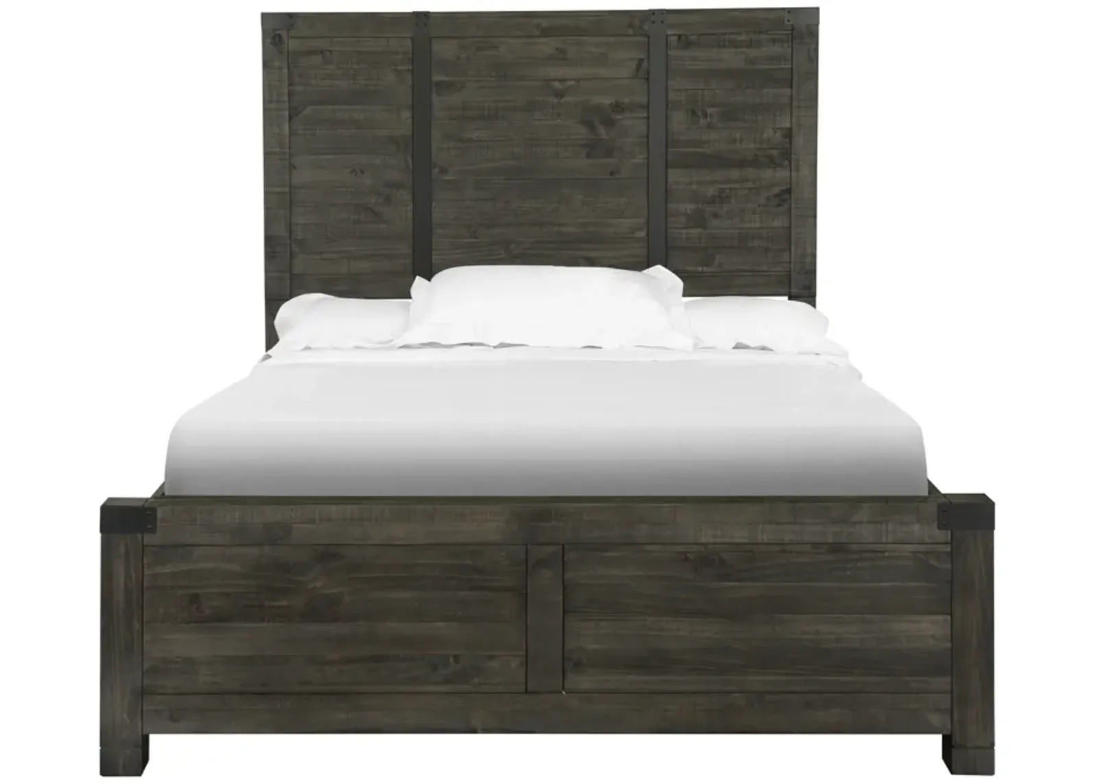 Abington Panel Bed in Weathered Charcoal