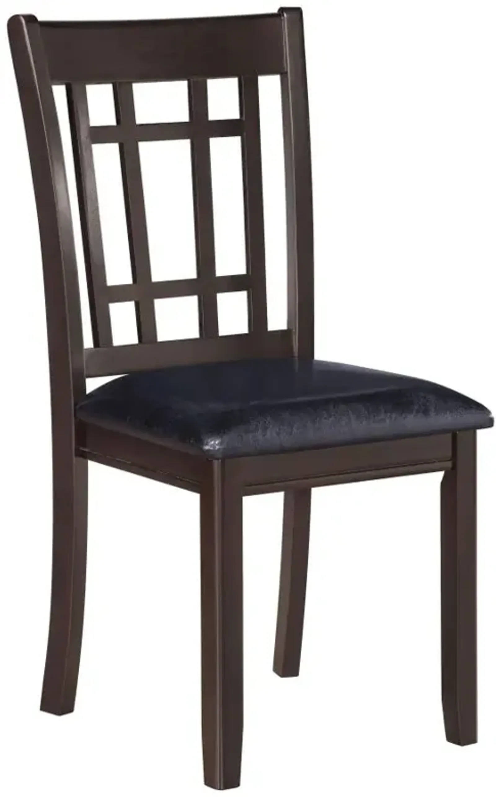 Lavon Padded Dining Side Chairs Espresso and Black (Set of 2)