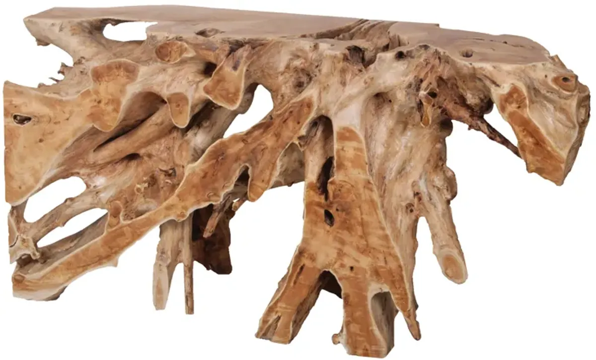 Teak Root Console Table