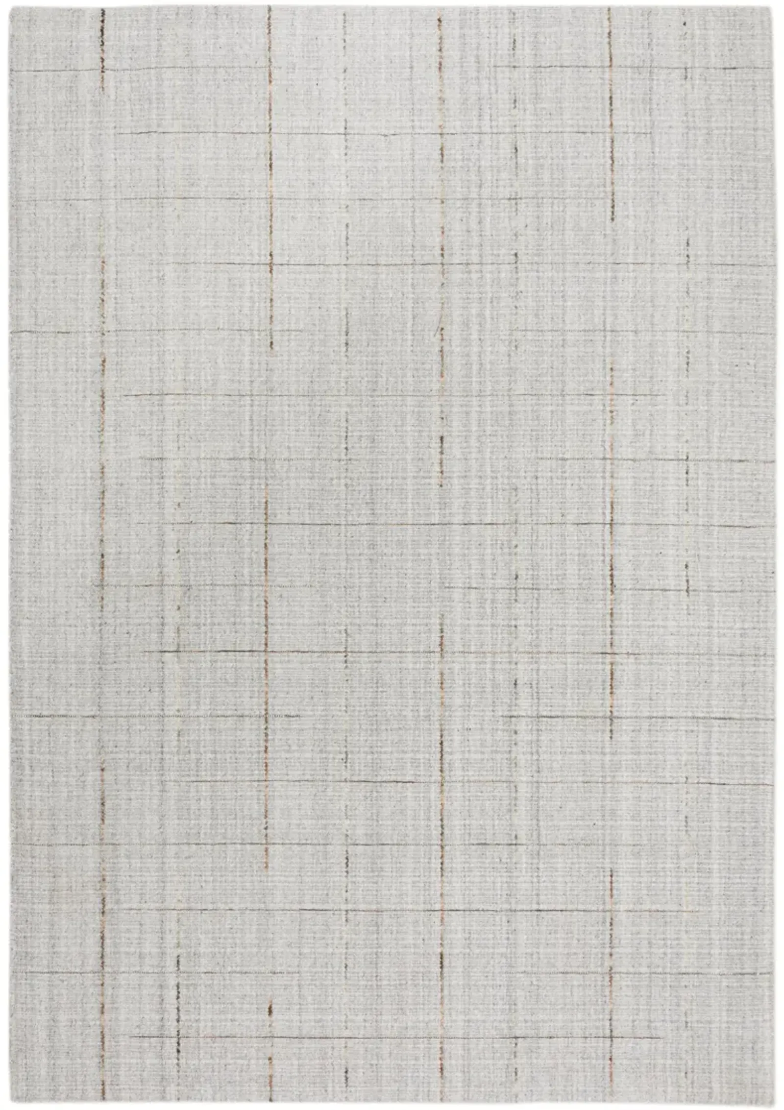 Kiki Silver Solid/Tone on Tone  Wool 5' x 7'6" rectangle Rug