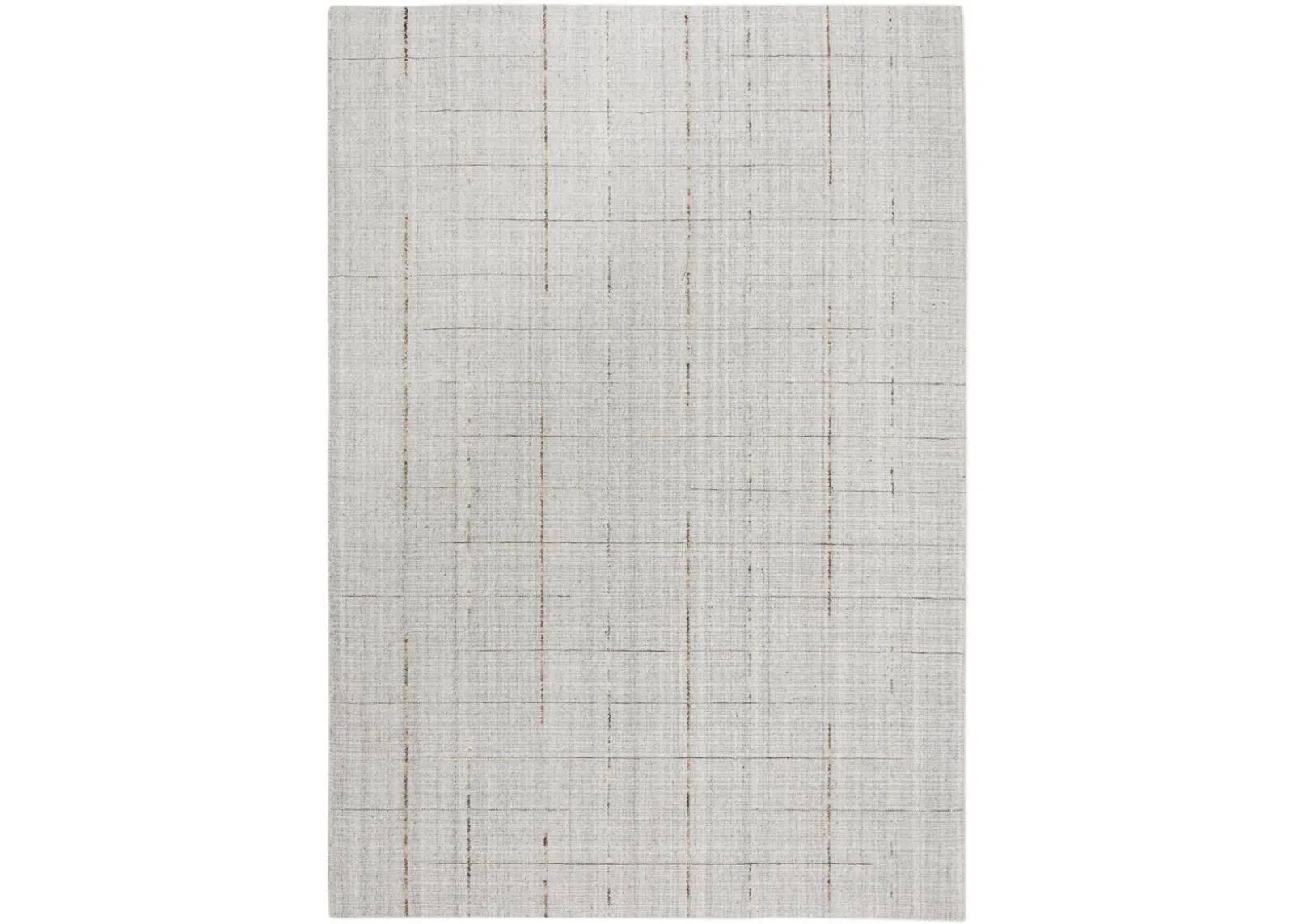 Kiki Silver Solid/Tone on Tone  Wool 5' x 7'6" rectangle Rug