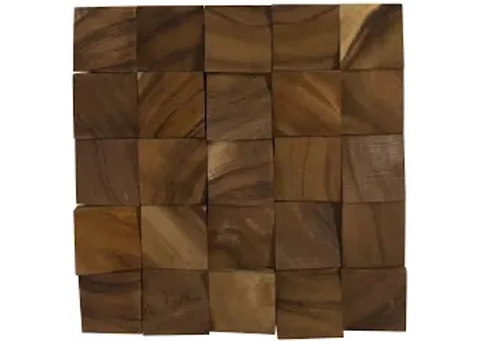 blocks wall tile, chamcha wood, natural