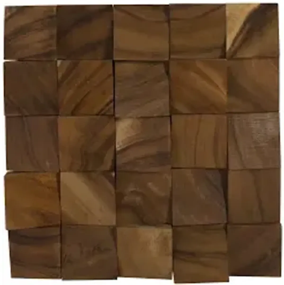 blocks wall tile, chamcha wood, natural