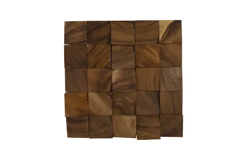 blocks wall tile, chamcha wood, natural