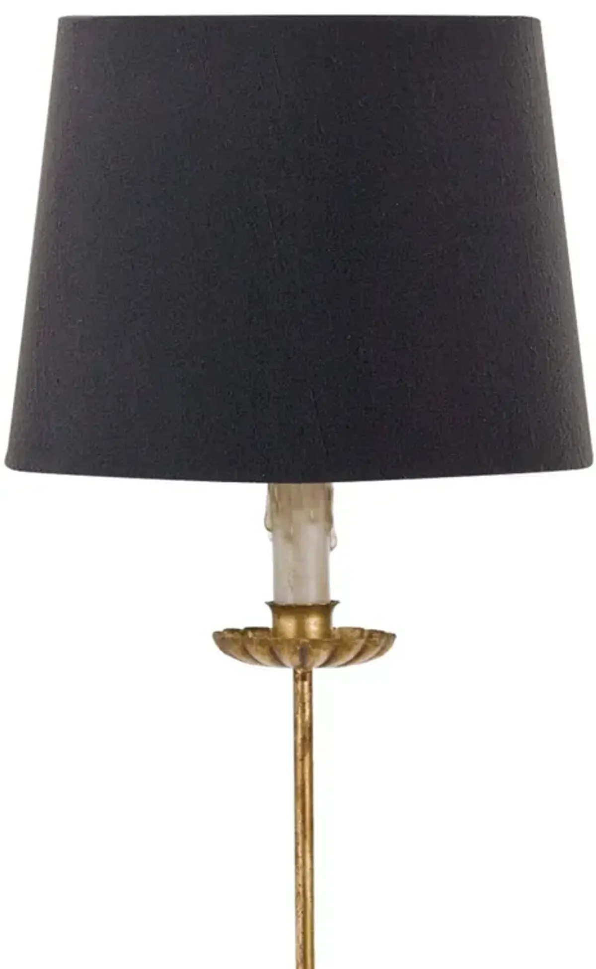 Clove Stem Buffet Table Lamp With Black Shade