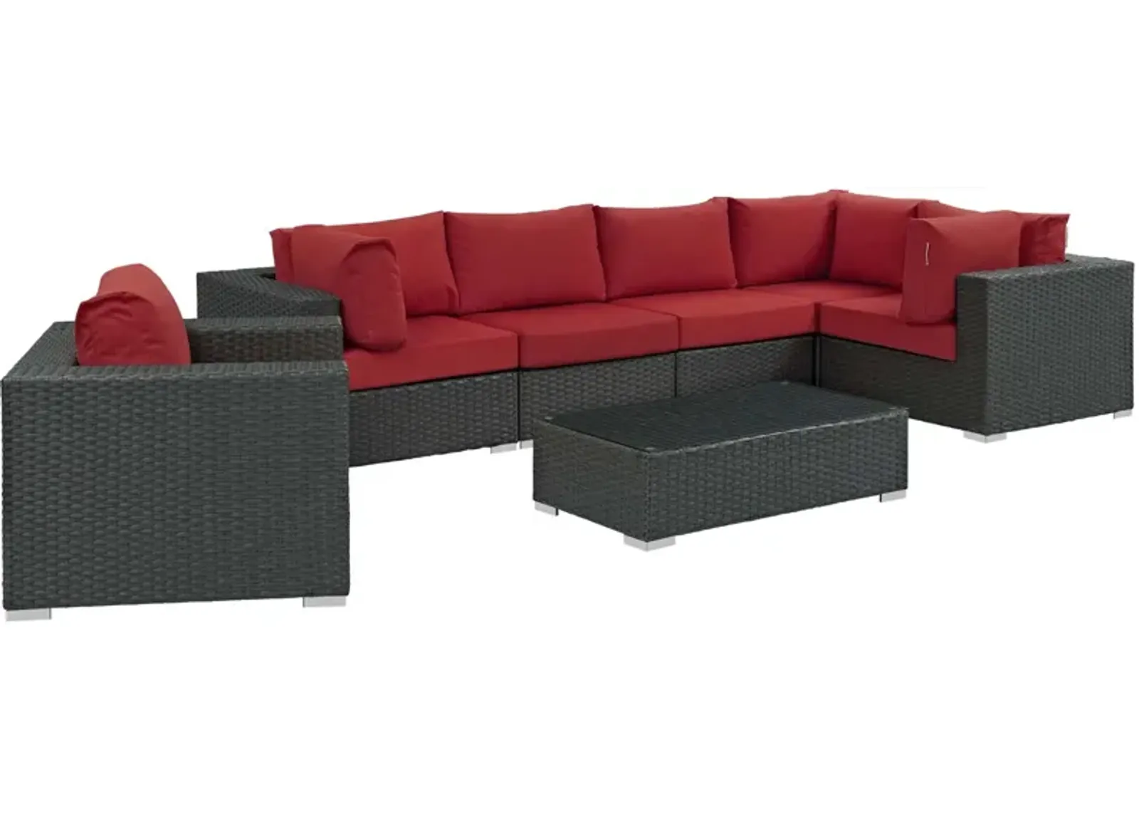 Sojourn 7 Piece Outdoor Patio Sunbrella® Sectional Set