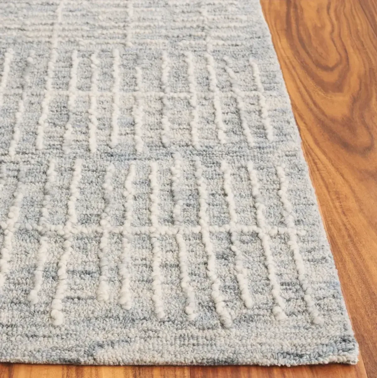 ABSTRACT 283 LIGHT BLUE  2'-3' x 8' Runner Rug