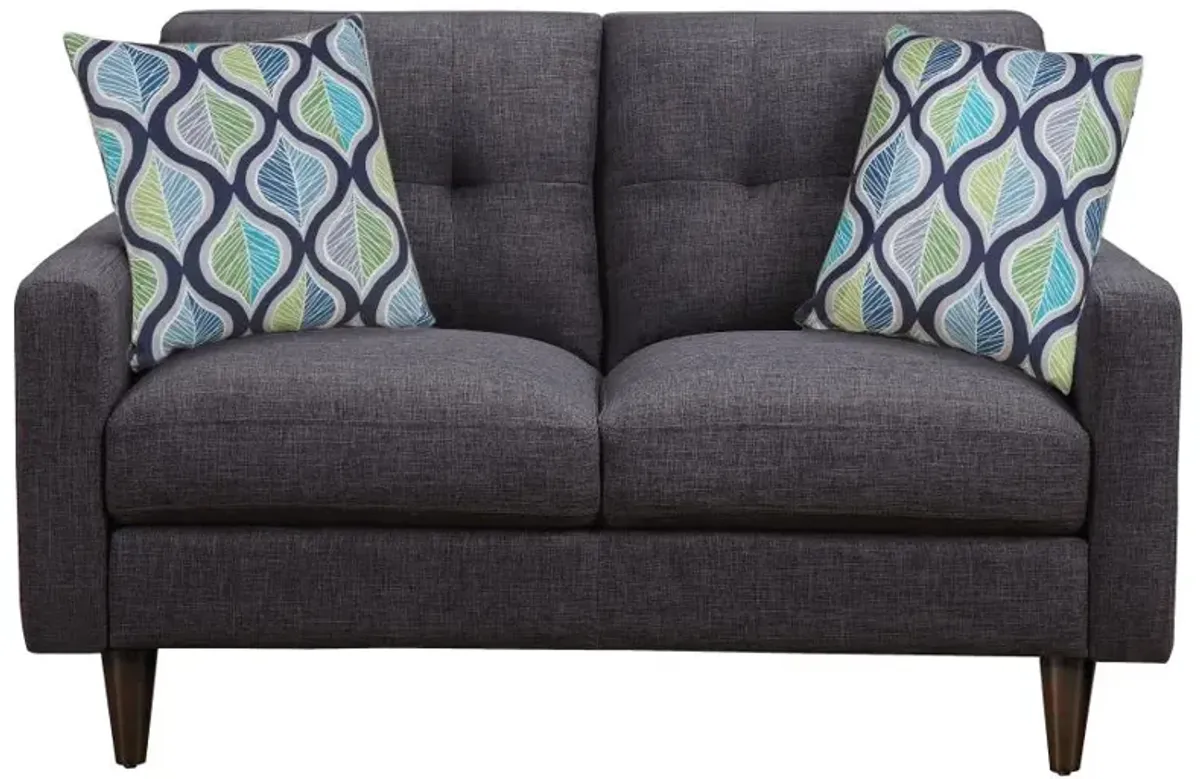 Watsonville Tufted Back Loveseat Grey