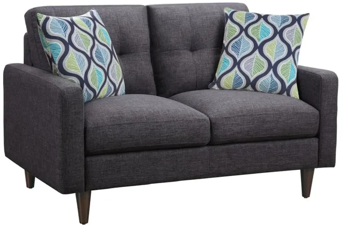 Watsonville Tufted Back Loveseat Grey