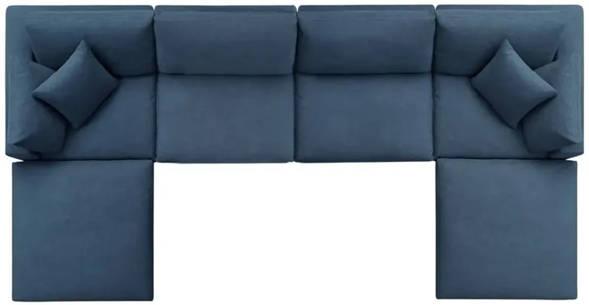 Commix Down Filled Overstuffed 6 Piece Sectional Sofa Set