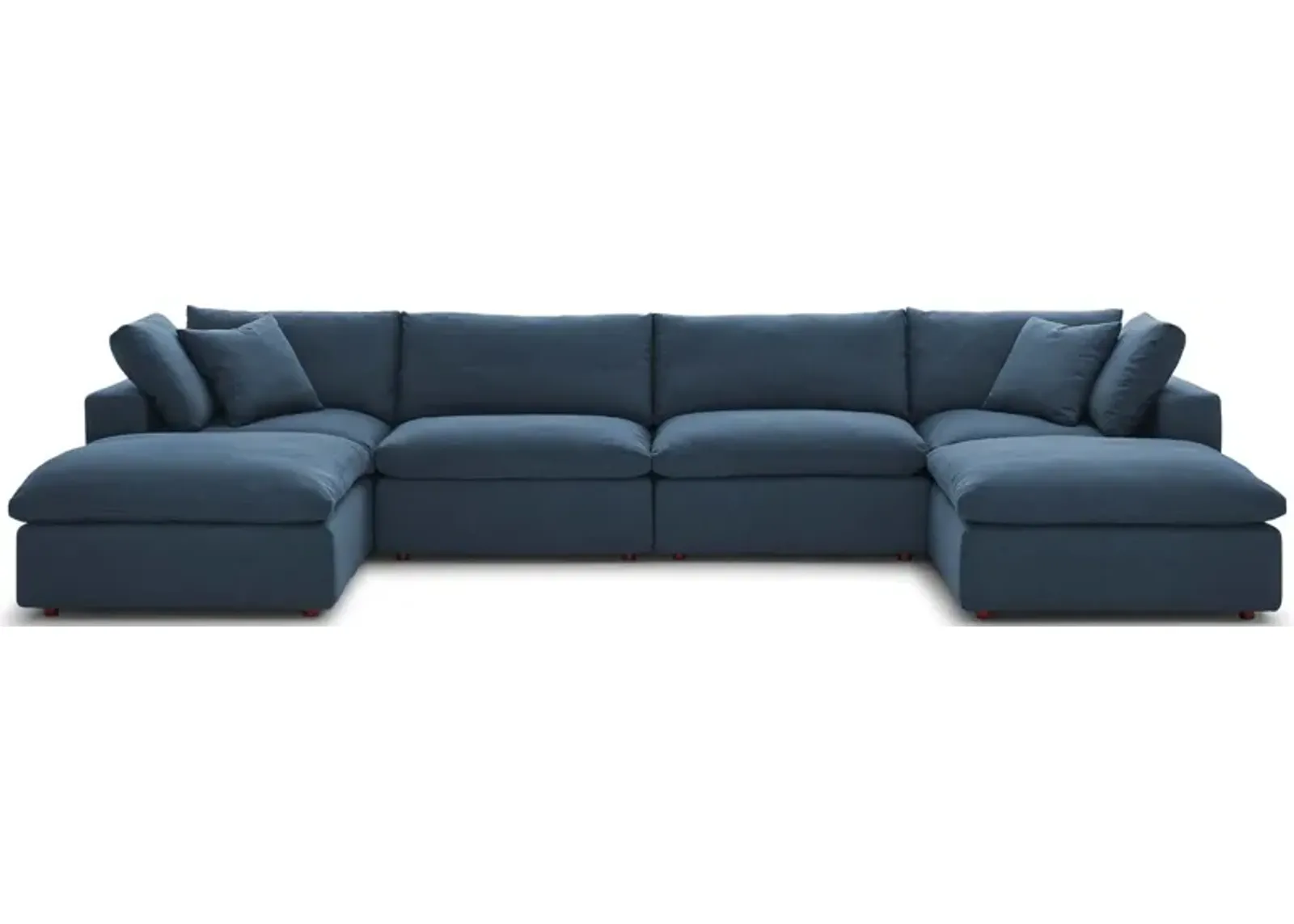 Commix Down Filled Overstuffed 6 Piece Sectional Sofa Set