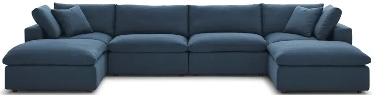 Commix Down Filled Overstuffed 6 Piece Sectional Sofa Set