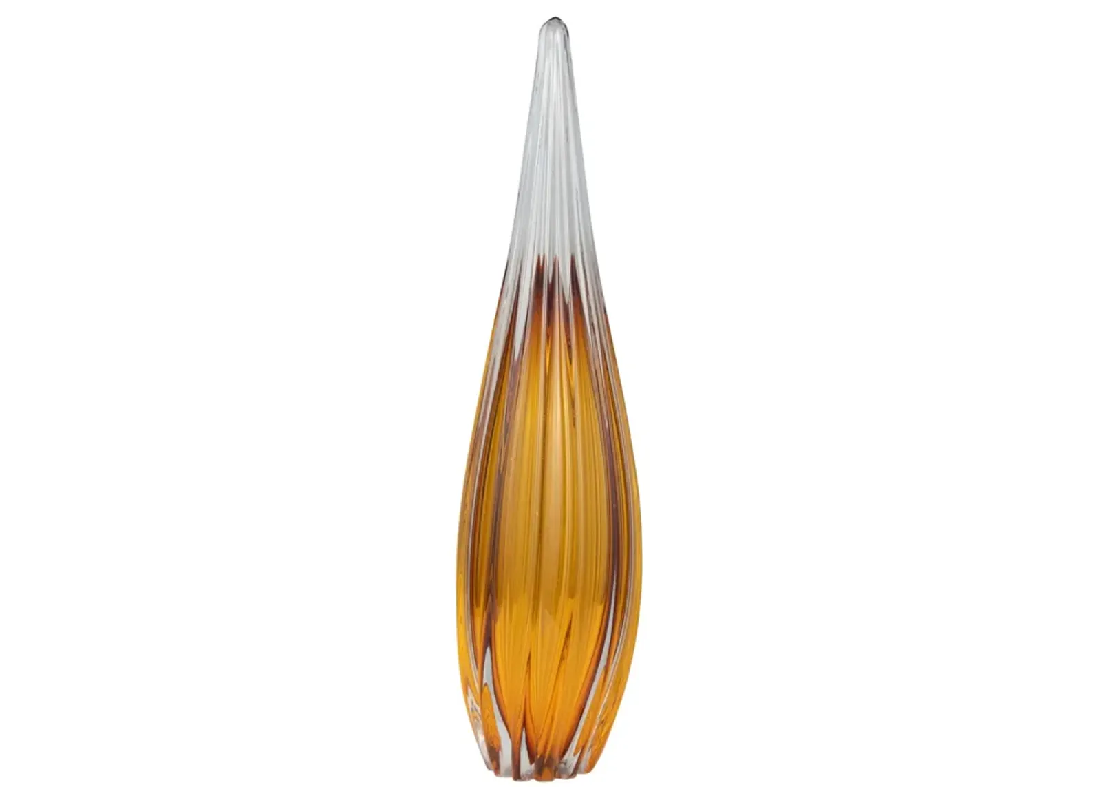 Glass, 19" Paperweight Amber