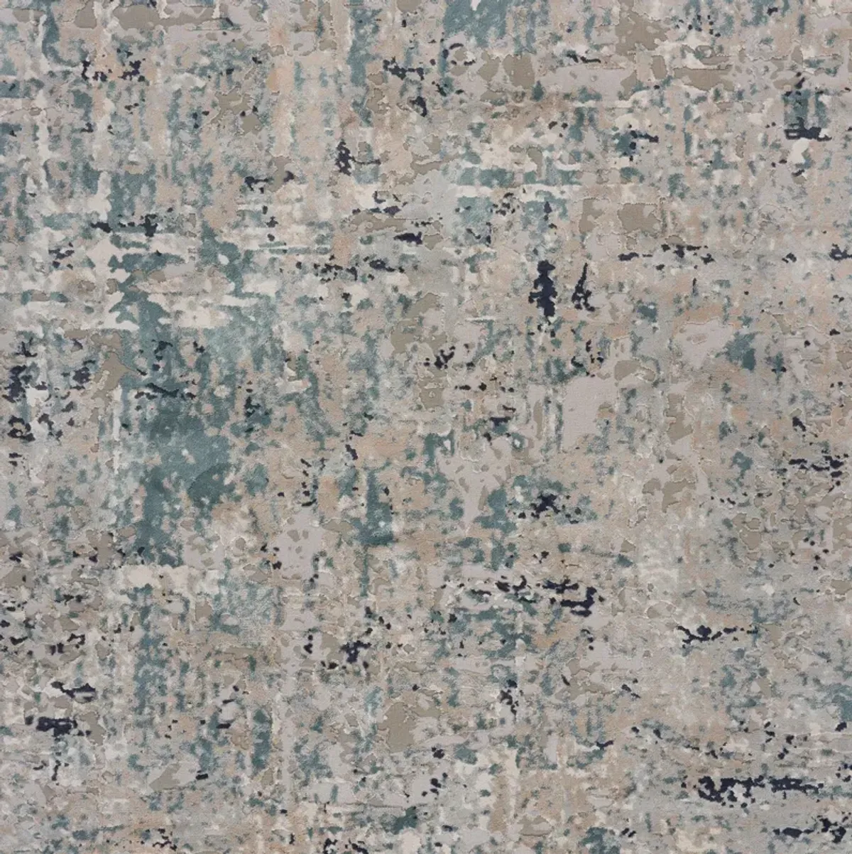 Imagica Neutral Distressed Abstract Contemporary Runner Rug 2'2" x 7'7"