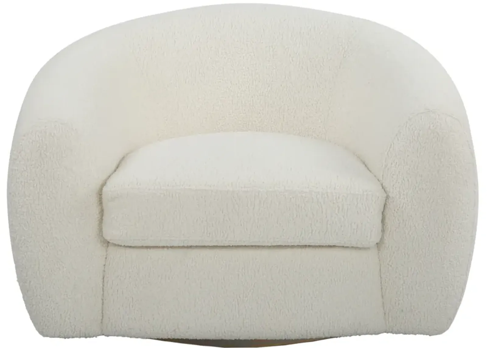 Capra  Art Deco White Swivel Chair