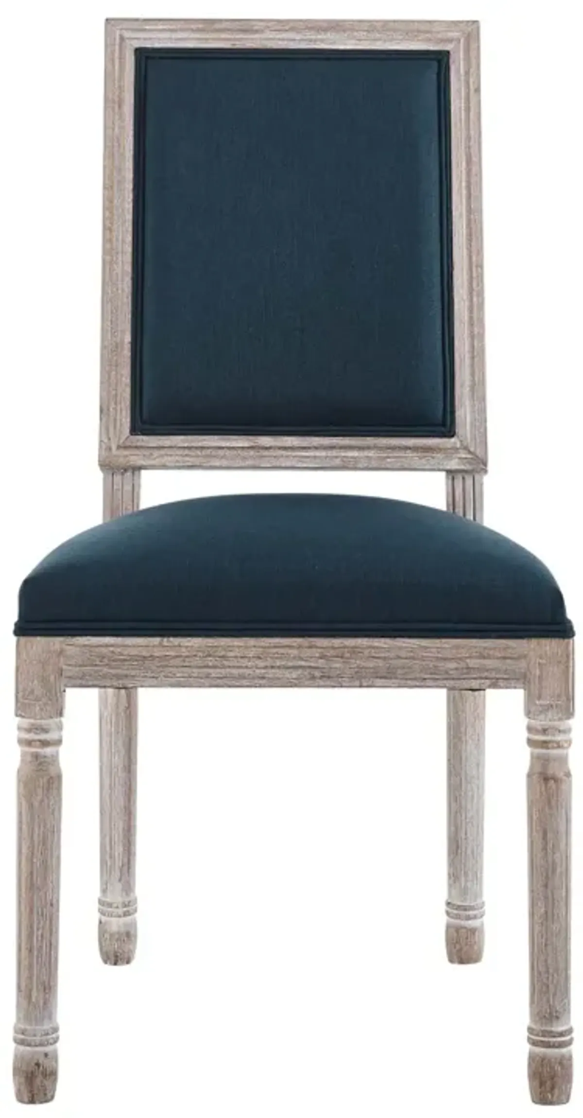 Court French Vintage Upholstered Fabric Dining Side Chair