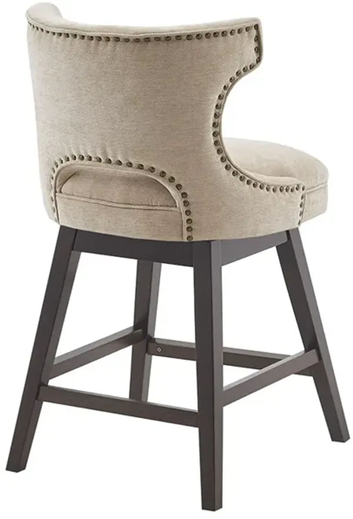 Madison Park Emmett Beige 25.75" Swivel Counter Stool