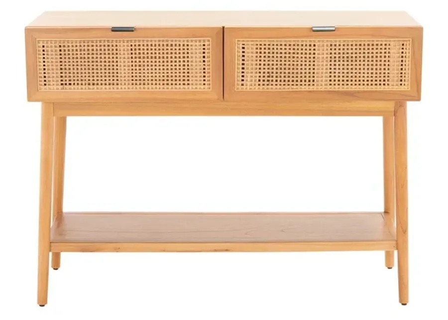 BAISLEY 2 DRAWER RATTAN CONSOLE TABLE