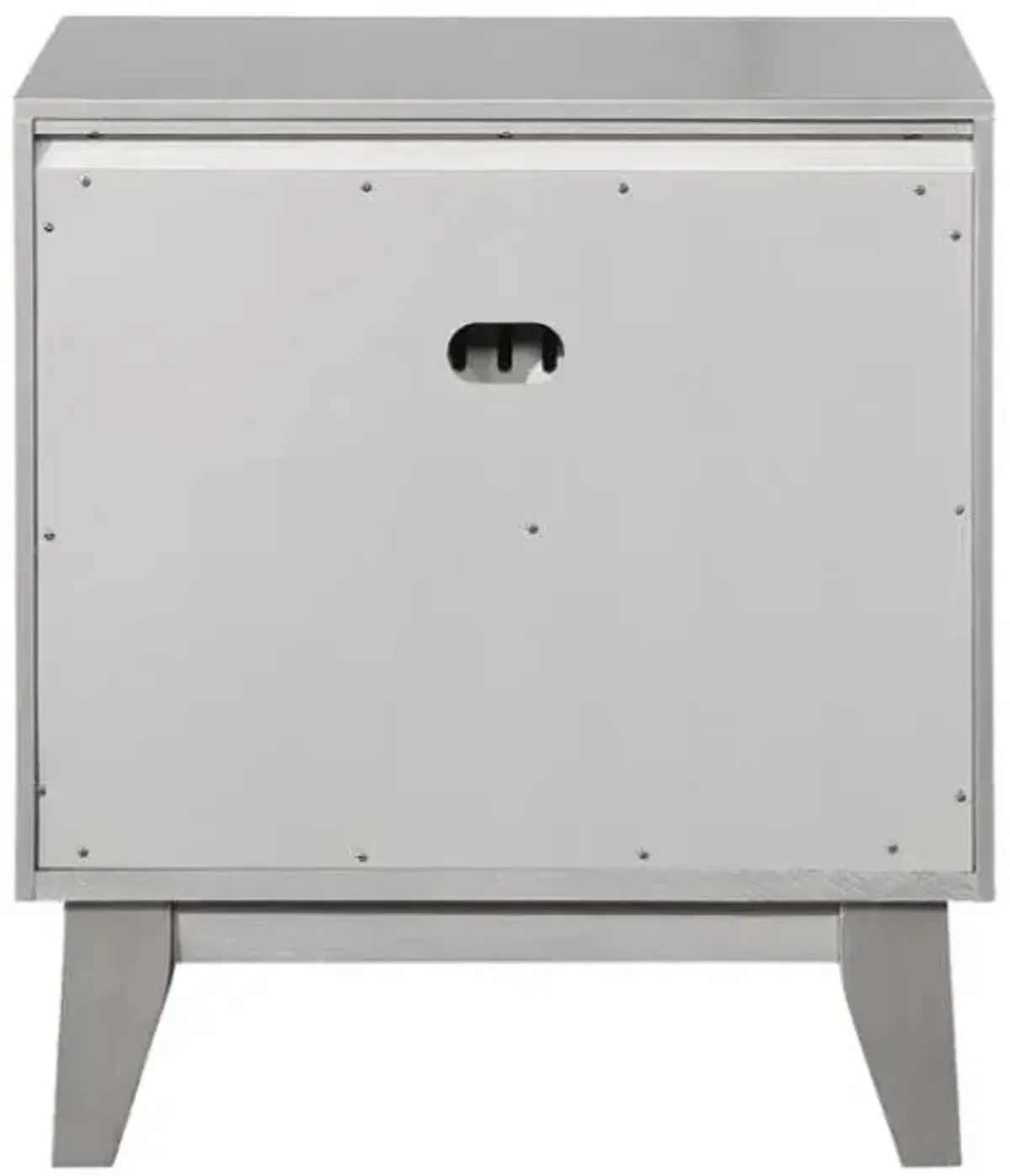 Leighton 2-drawer Nightstand Metallic Mercury