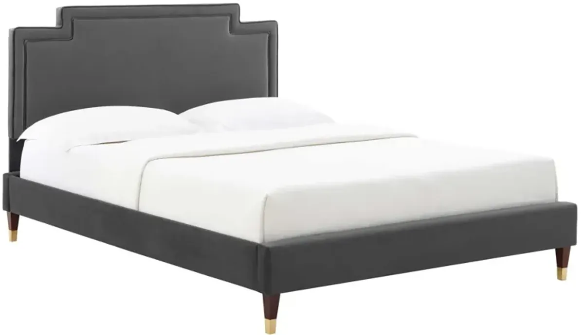 Liva Performance Velvet Queen Bed