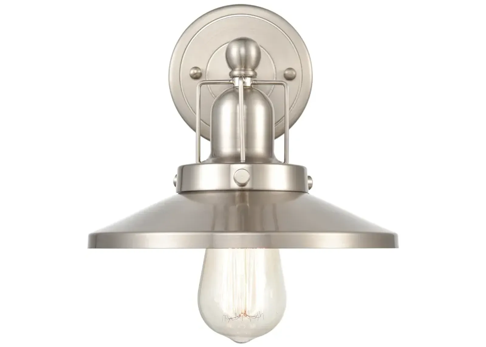 English Pub 8" High 1-Light Sconce - Satin Nickel