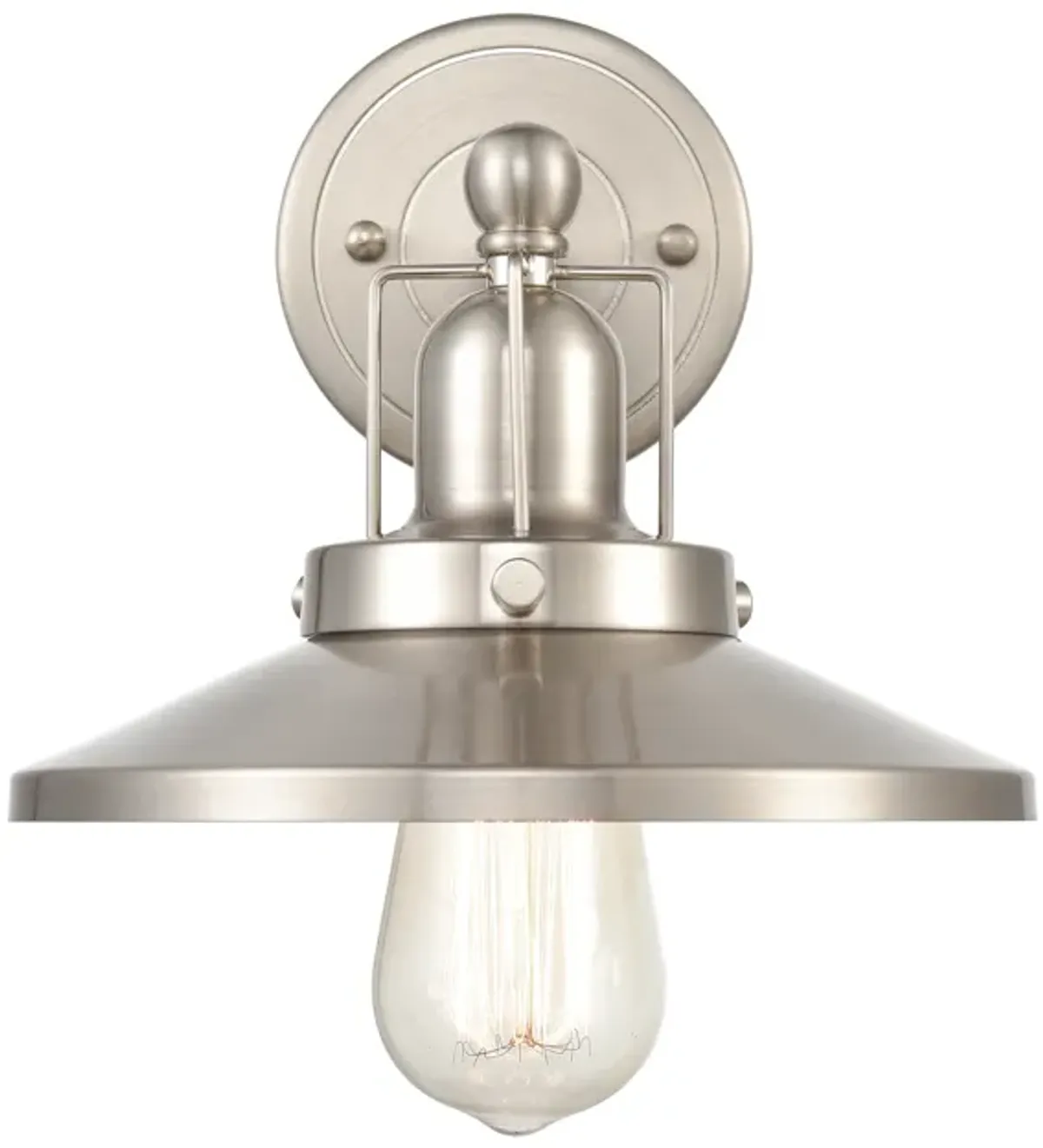 English Pub 8" High 1-Light Sconce - Satin Nickel