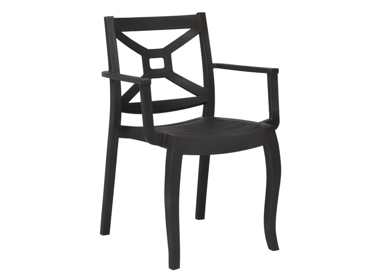 Zeus Set of 4 Stackable Armchair-Anthracite