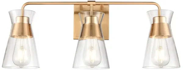 Brookville 22" Wide 3-Light Vanity Light - Burnished Brass