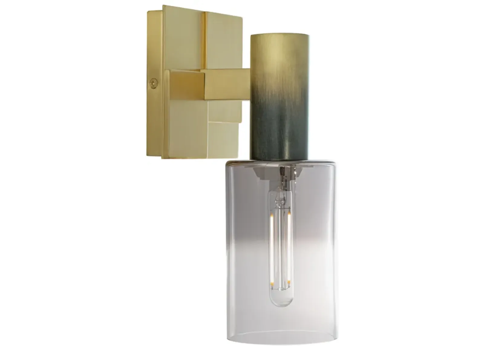 Empire Sconce Vanity Light - Satin Brass/Black