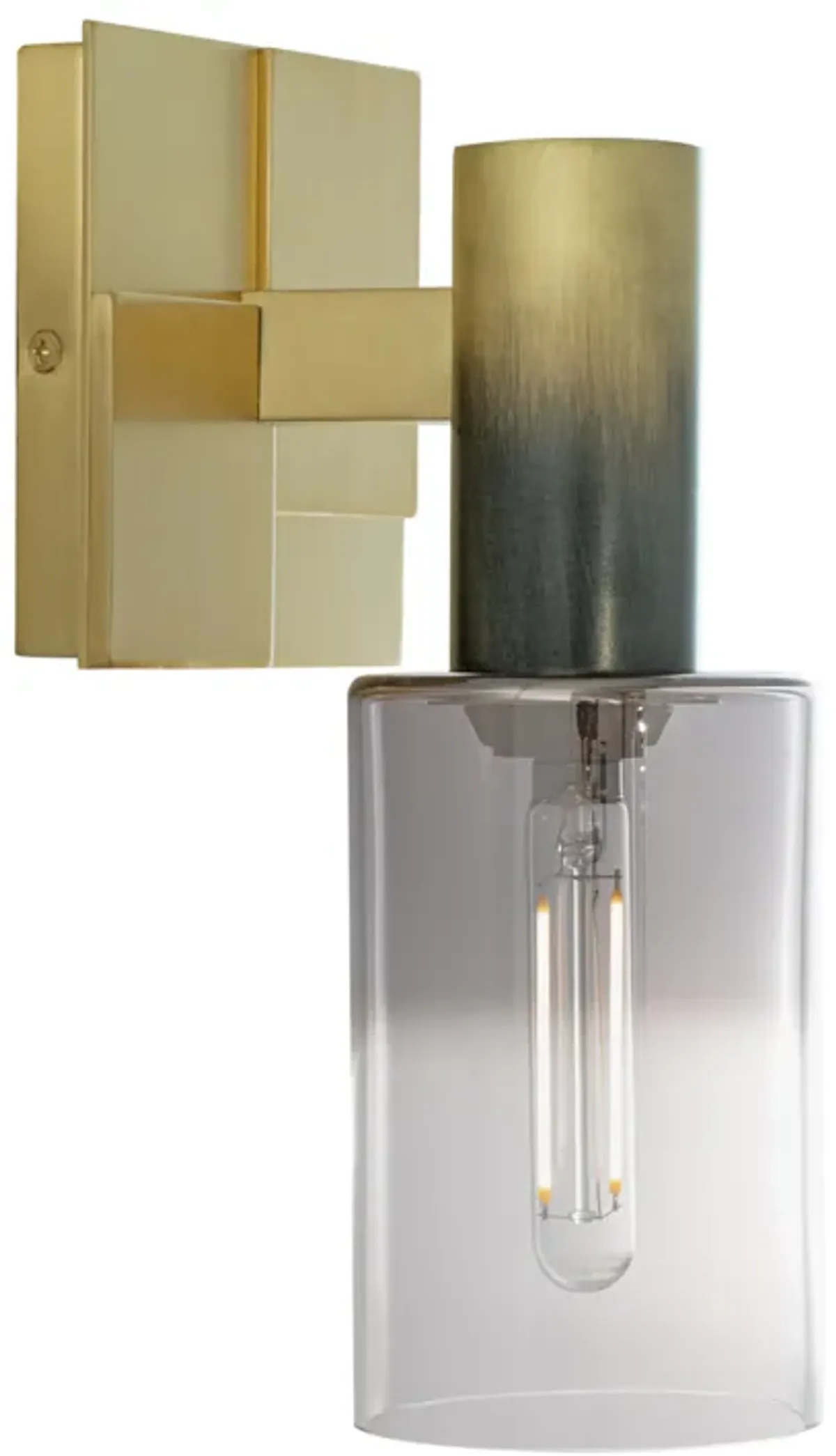 Empire Sconce Vanity Light - Satin Brass/Black