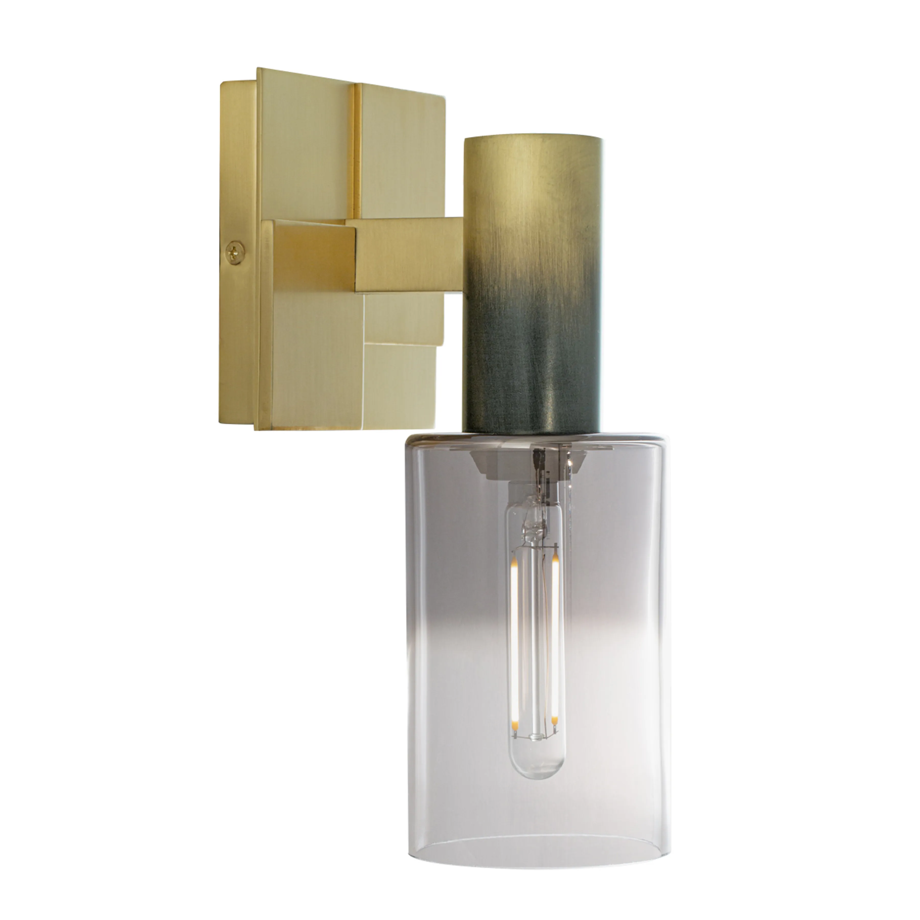 Empire Sconce Vanity Light - Satin Brass/Black