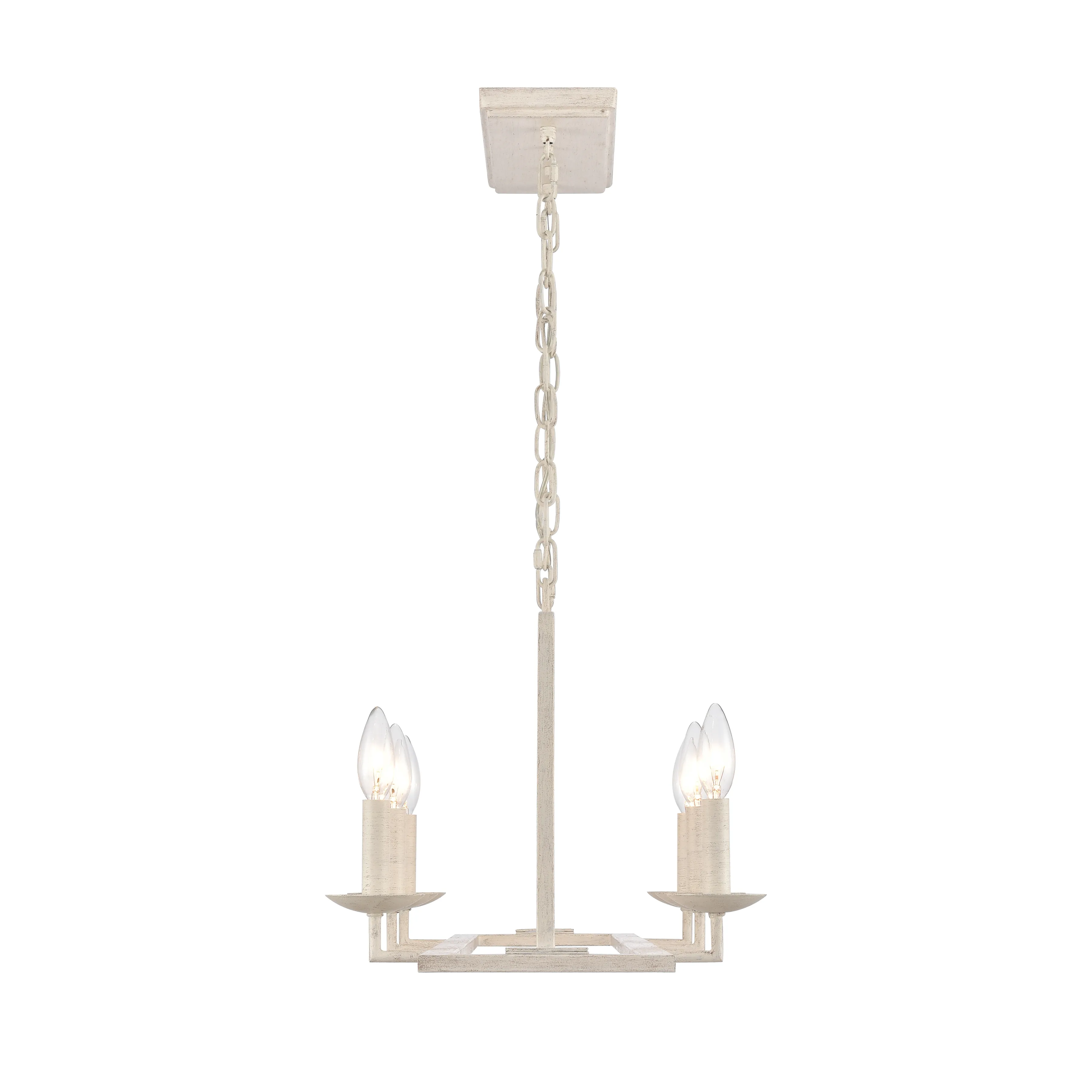 Joanie 34'' Wide 6-Light Linear Chandelier - Antique White