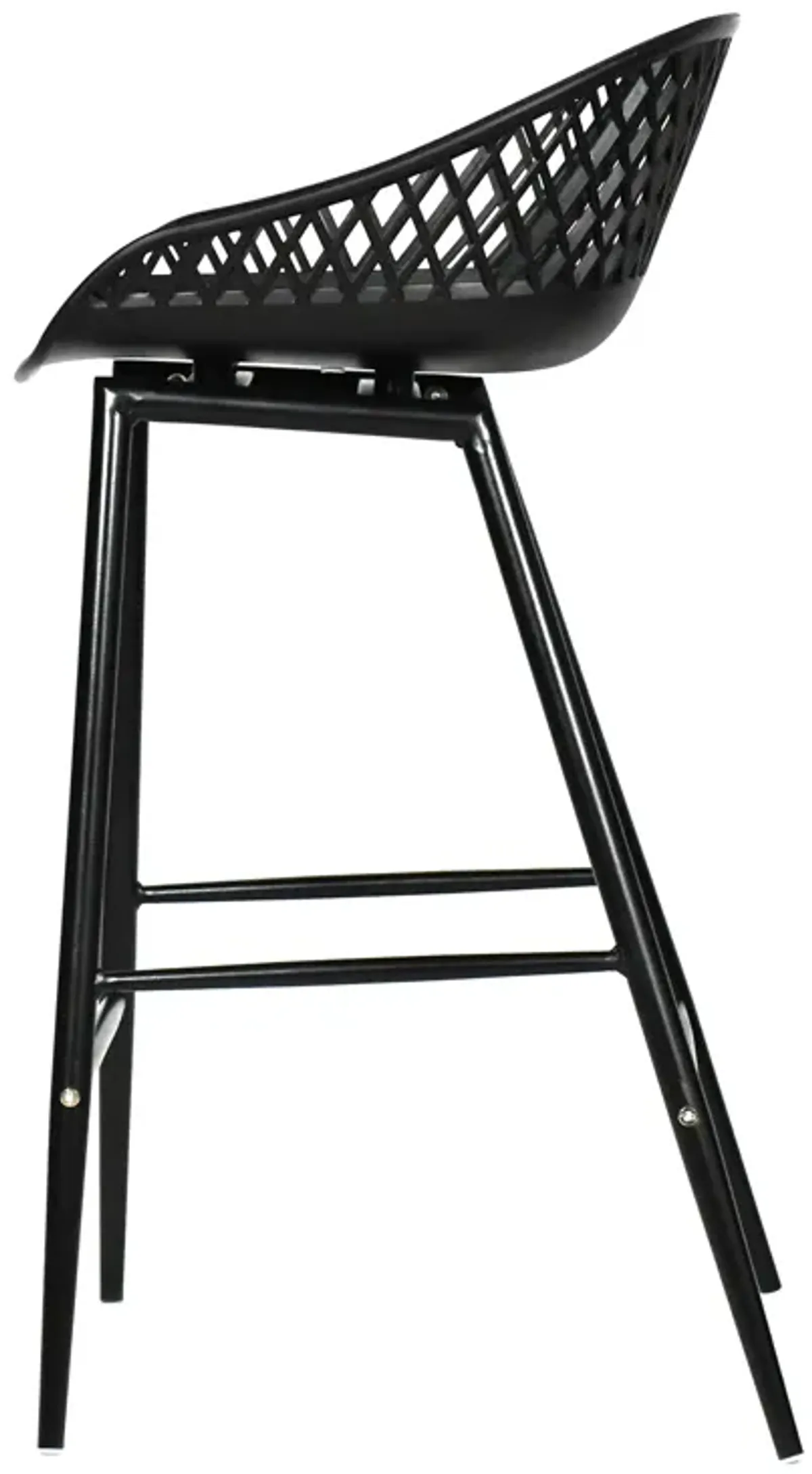 PIAZZA OUTDOOR COUNTER STOOL BLACK-SET OF TWO